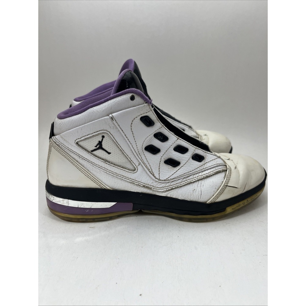 Nike Air Jordan XV.5 Team 7Y White Black Purple 375388-103 Youth Basketball